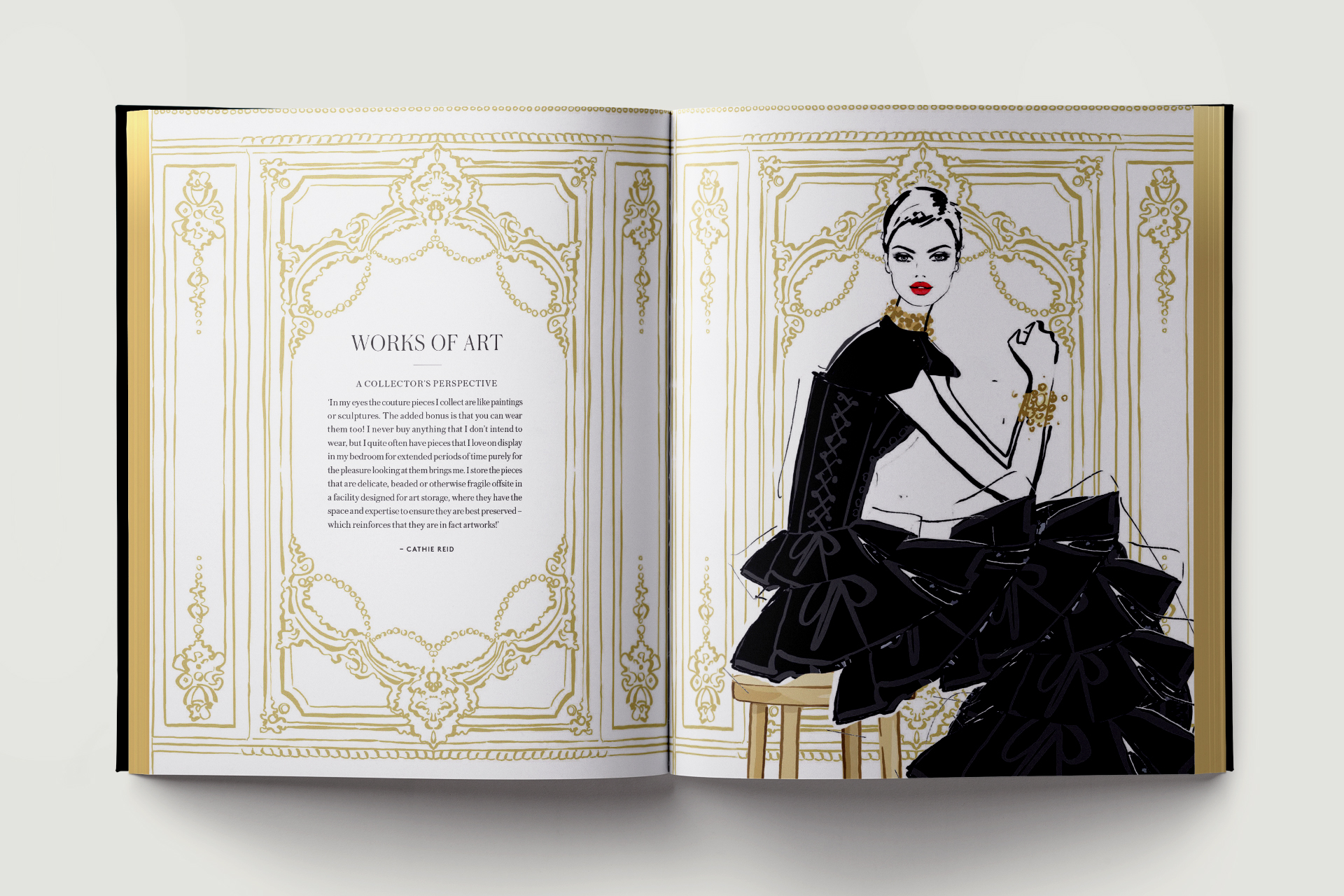 illustrated world of couture spreads 2